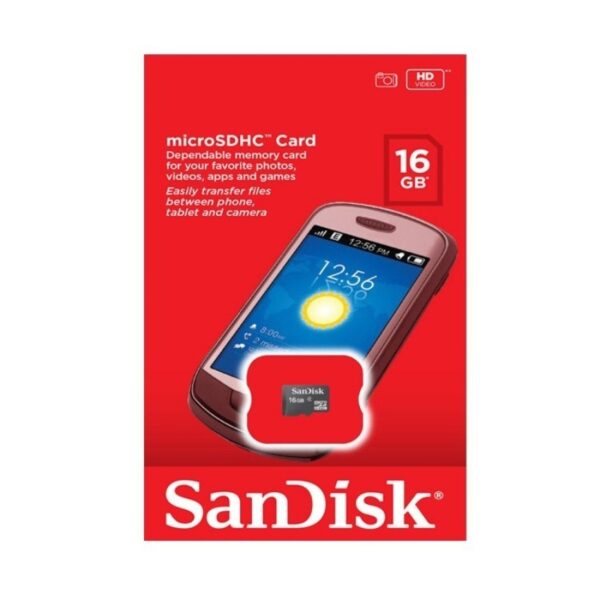 SANDISK 16GB MICROSDHC MEMORY CARD