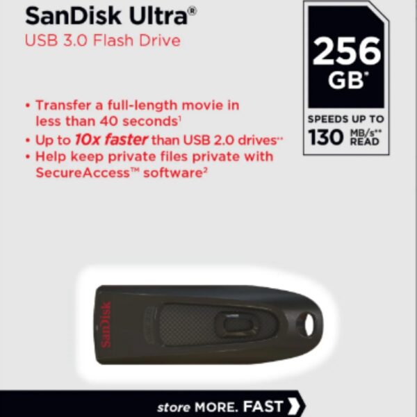 SANDISK ULTRA 256GB 3.0 PENDRIVE