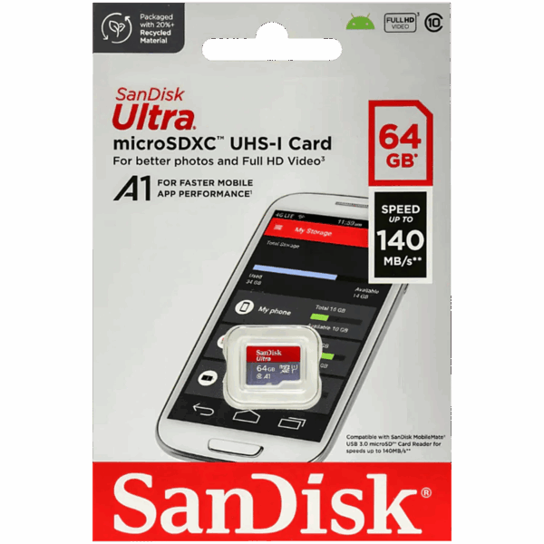 SANDISK ULTRA 64GB MEMORY CARD